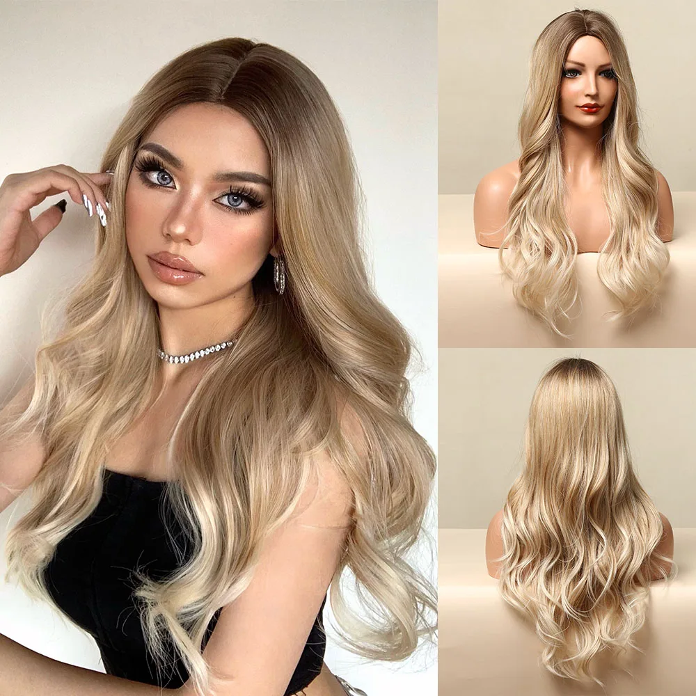 HENRY MARGU Long Wave Synthetic Wigs Ombre Brown Blonde Cosplay Party Hair Wig for Women Natural Middle Part Wig Heat Resistant
HENRY MARGU Long Wave Synthetic Wigs Ombre Brown Blonde Cosplay Party Hair Wig for Women Natural Middle Part Wig Heat Resistant