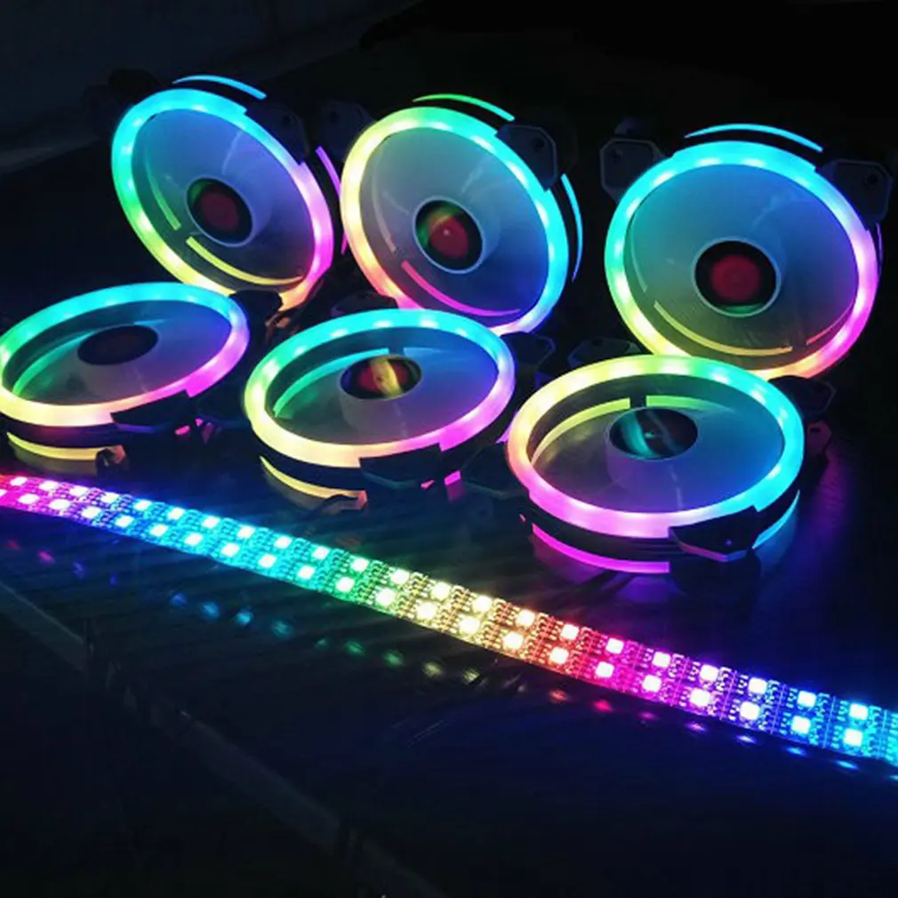 12cm 120mm Desktop Computer Cooling Fan Colorful Discoloration RGB Chassis Fan Silent Fan With Remote Control
12cm 120mm Desktop Computer Cooling Fan Colorful Discoloration RGB Chassis Fan Silent Fan With Remote Control