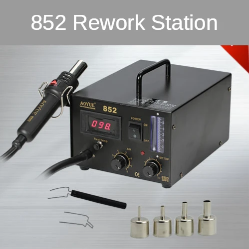AOYUE 852 Best Hot Air Rework Station 852 SMD Rework Station With Digital Display Hot Air Gun Adjustable Temperature
AOYUE 852 Best Hot Air Rework Station 852 SMD Rework Station With Digital Display Hot Air Gun Adjustable Temperature
