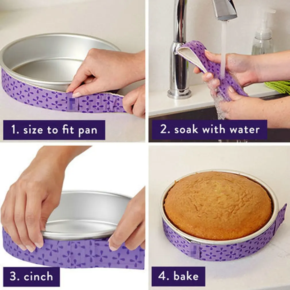 Cake Pan Strips Bake Even Strip Belt Bake Even Protector Super Absorbent Thick Cotton Bake Moist Level Cake Baking Tool
Cake Pan Strips Bake Even Strip Belt Bake Even Protector Super Absorbent Thick Cotton Bake Moist Level Cake Baking Tool