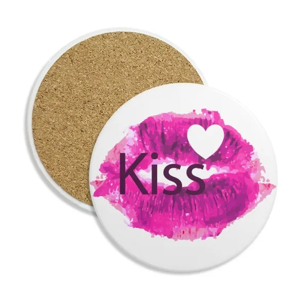 

Поцелуй любовь ко Дню Святого Валентина Розовый Камень напиток керамические подставки для кружка чашка по 2 шт.
