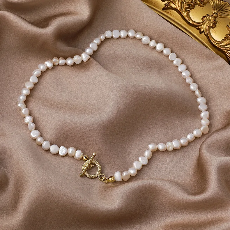 Charm Freshwater Pearl Beads Choker Clavicle Chain OT Buckle Necklace For Women Wedding Party Jewelry Collar Gifts
Charm Freshwater Pearl Beads Choker Clavicle Chain OT Buckle Necklace For Women Wedding Party Jewelry Collar Gifts