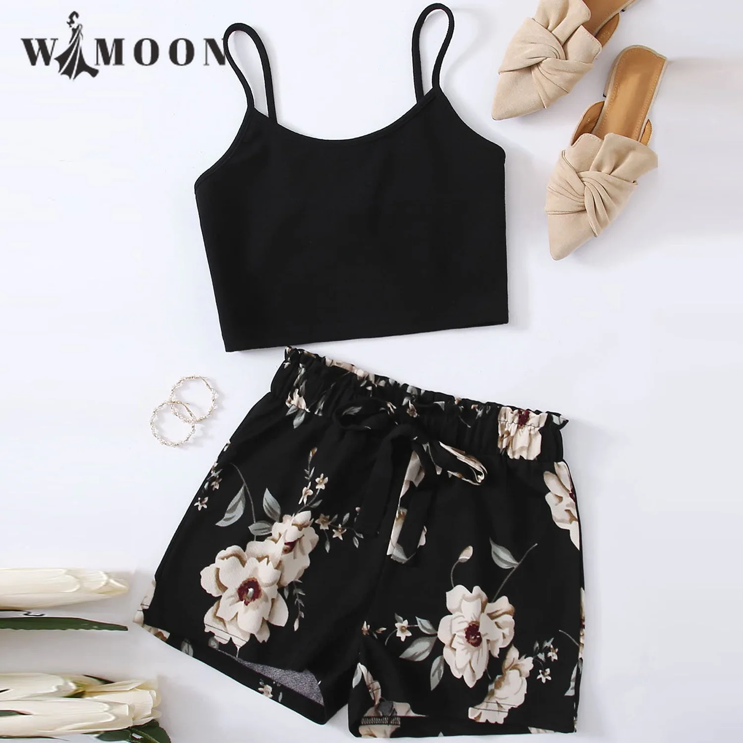20021 Summer New Casual Black Print Set Sleeveless Floral Short Sets Leisure Suit
20021 Summer New Casual Black Print Set Sleeveless Floral Short Sets Leisure Suit