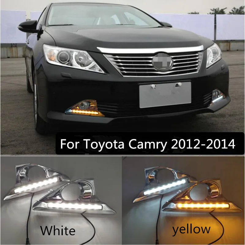 Дневные ходовые огни для Toyota Camry 2012 2013 2014 дневные противотуманные фары 12 В дневной
