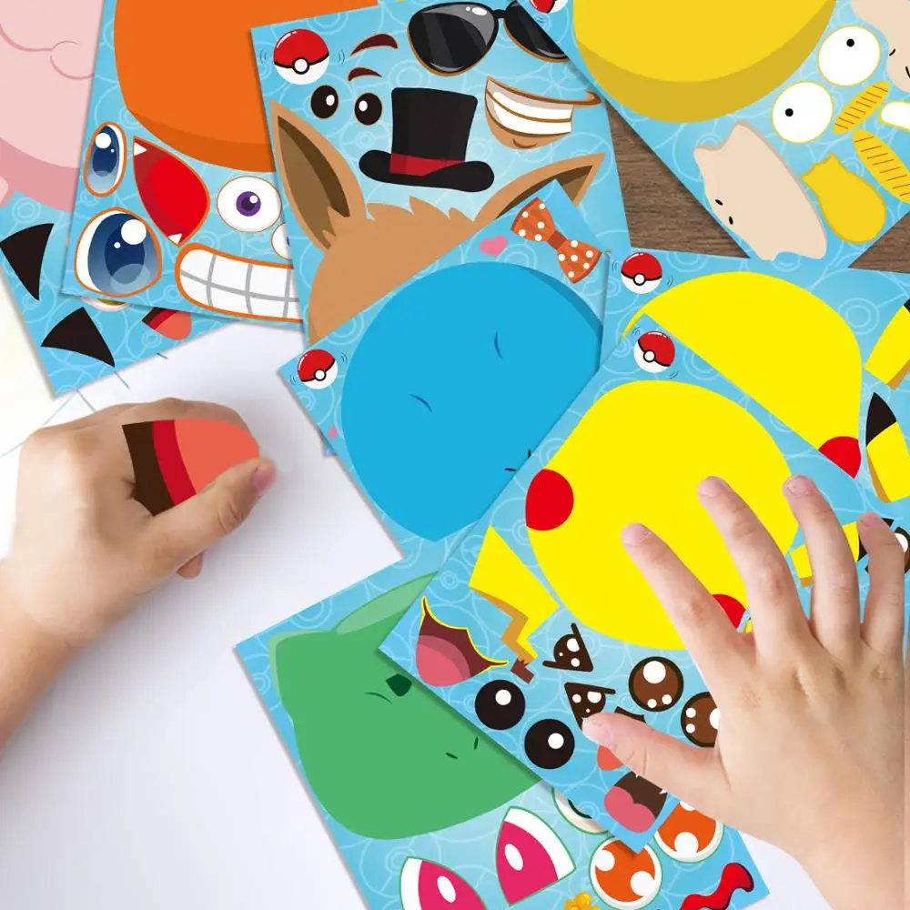 Party Favor Supplies Cartoon Make-a-face Sheets Make Own Stickers Fun Craft Project for Kids Mix Stickers for Class Decor 40pcs
Party Favor Supplies Cartoon Make-a-face Sheets Make Own Stickers Fun Craft Project for Kids Mix Stickers for Class Decor 40pcs