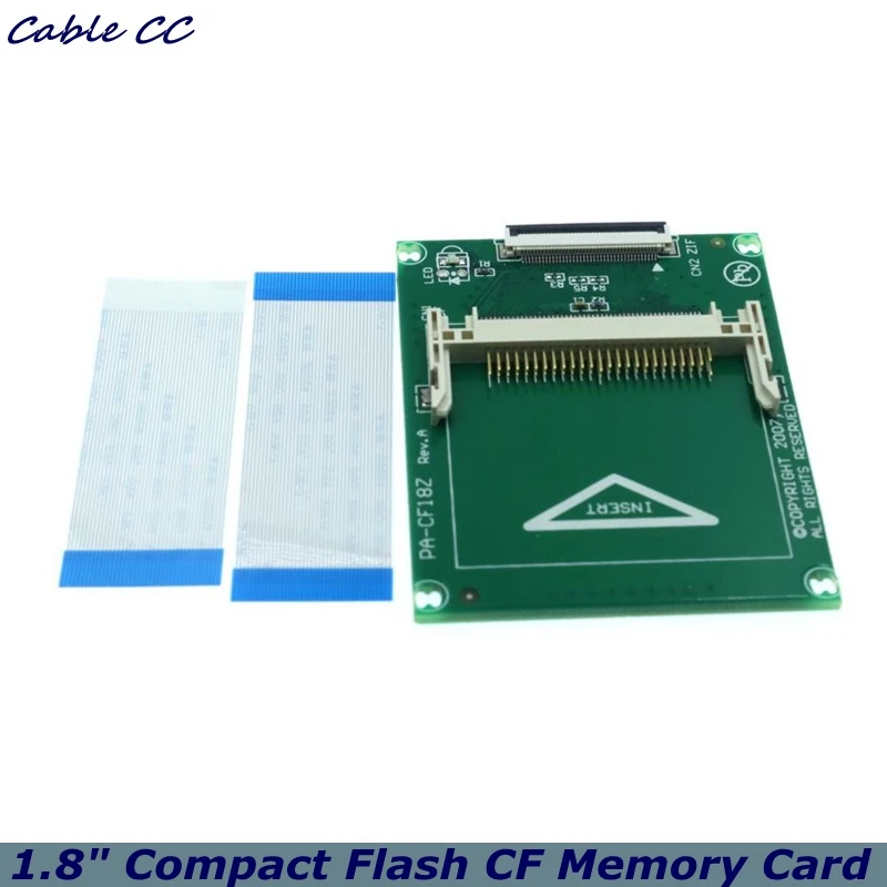 

1.8" Compact Flash CF Memory Card to CE for Toshiba Ipod ZIF SSD HDD Adapter with 2 Cables