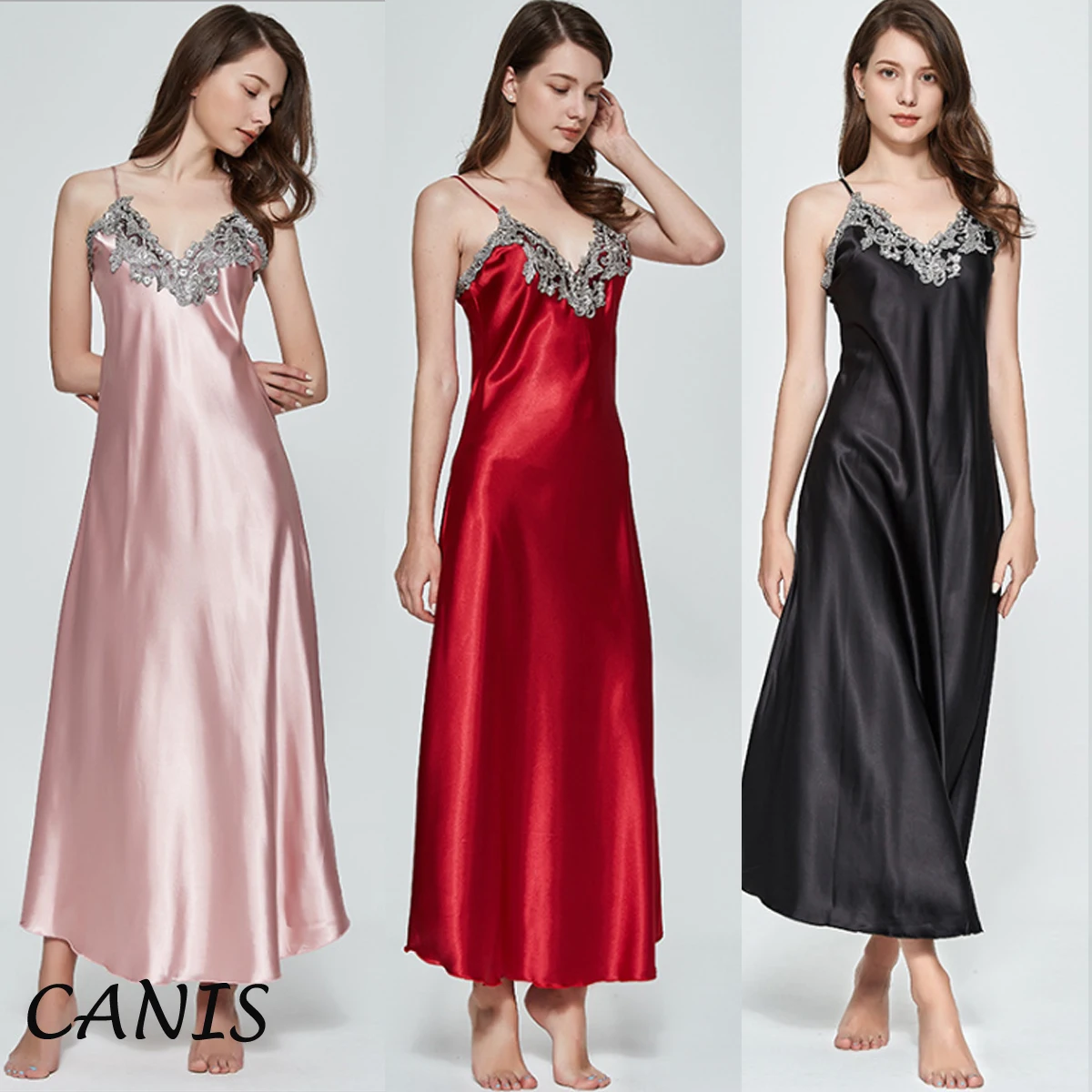 Women Ladies Satin Silk Night Dress Sexy Deep V Nightdress Summer Sleeveless Dress Sexy Lingerie Nightgown Sleepwear
Women Ladies Satin Silk Night Dress Sexy Deep V Nightdress Summer Sleeveless Dress Sexy Lingerie Nightgown Sleepwear