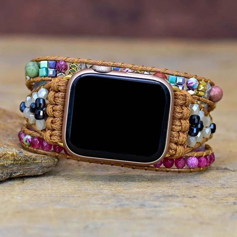 Браслет OAIITE с натуральными бусинами и камнями для Apple Watch, Женский богемный ремешок для наручных часов, браслеты, аксессуары
Браслет OAIITE с натуральными бусинами и камнями для Apple Watch, Женский богемный ремешок для наручных часов, браслеты, аксессуары