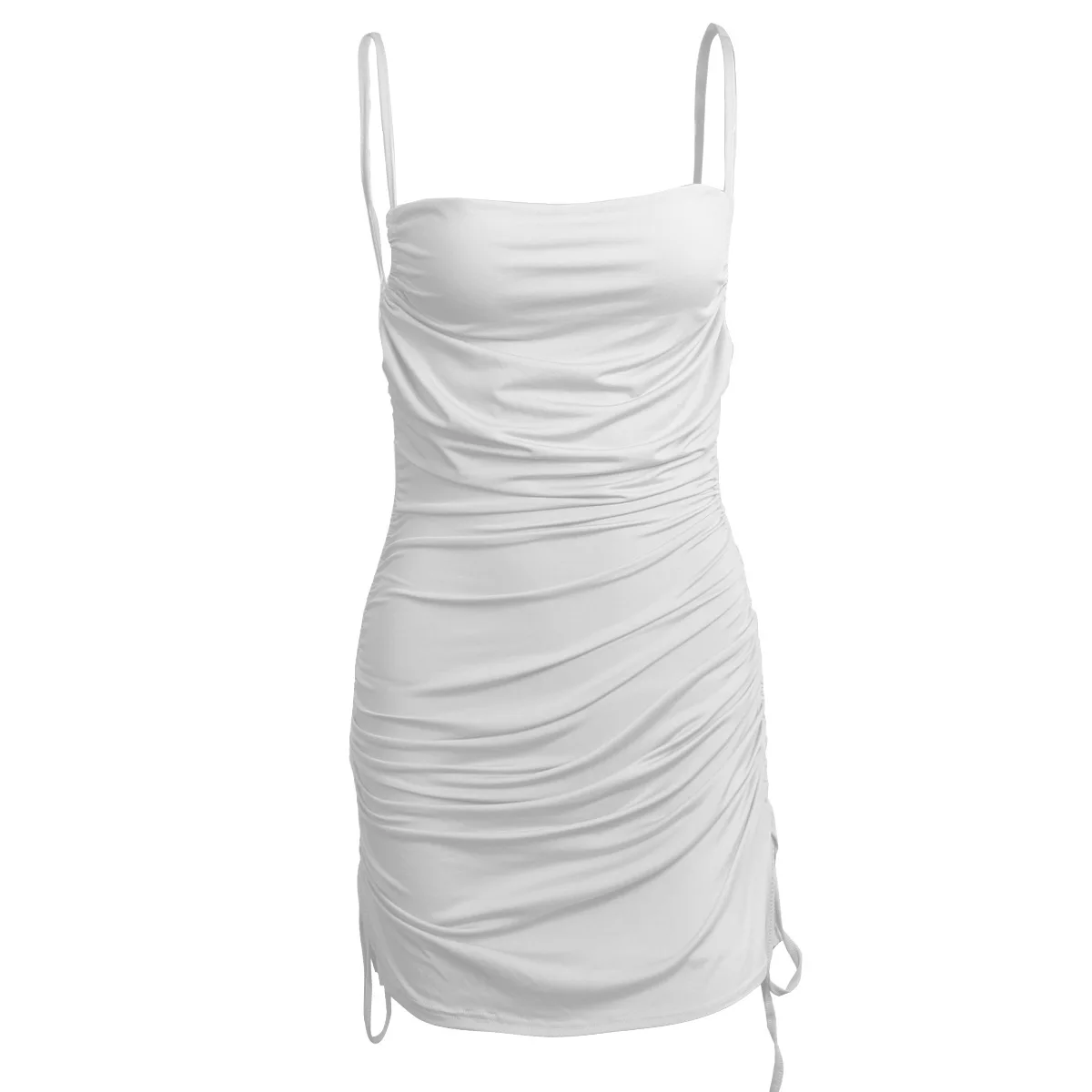 Sexy Spaghetti Strap Drawstring Bandage Mini Dress Womens Summer Strapless Pleated Red Black White Party Club Bodycon Dress Lady
Sexy Spaghetti Strap Drawstring Bandage Mini Dress Womens Summer Strapless Pleated Red Black White Party Club Bodycon Dress Lady