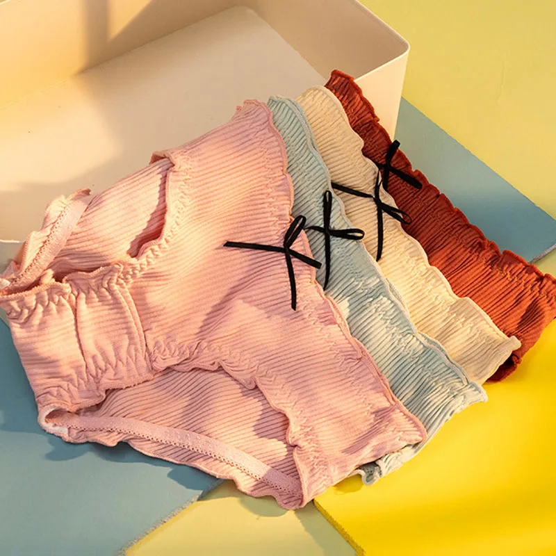 Wasteheart Winter Women Fashion Pink Cotton Mid Waist Panties Ruffles Underwear Lingerie Bow Briefs M L Plus Size Underpants
Wasteheart Winter Women Fashion Pink Cotton Mid Waist Panties Ruffles Underwear Lingerie Bow Briefs M L Plus Size Underpants