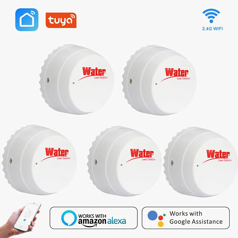 Умный датчик утечки воды Tuya с Wi-Fi, совместим с приложением Tuyasmart / Smart Life, простая установка
Умный датчик утечки воды Tuya с Wi-Fi, совместим с приложением Tuyasmart / Smart Life, простая установка