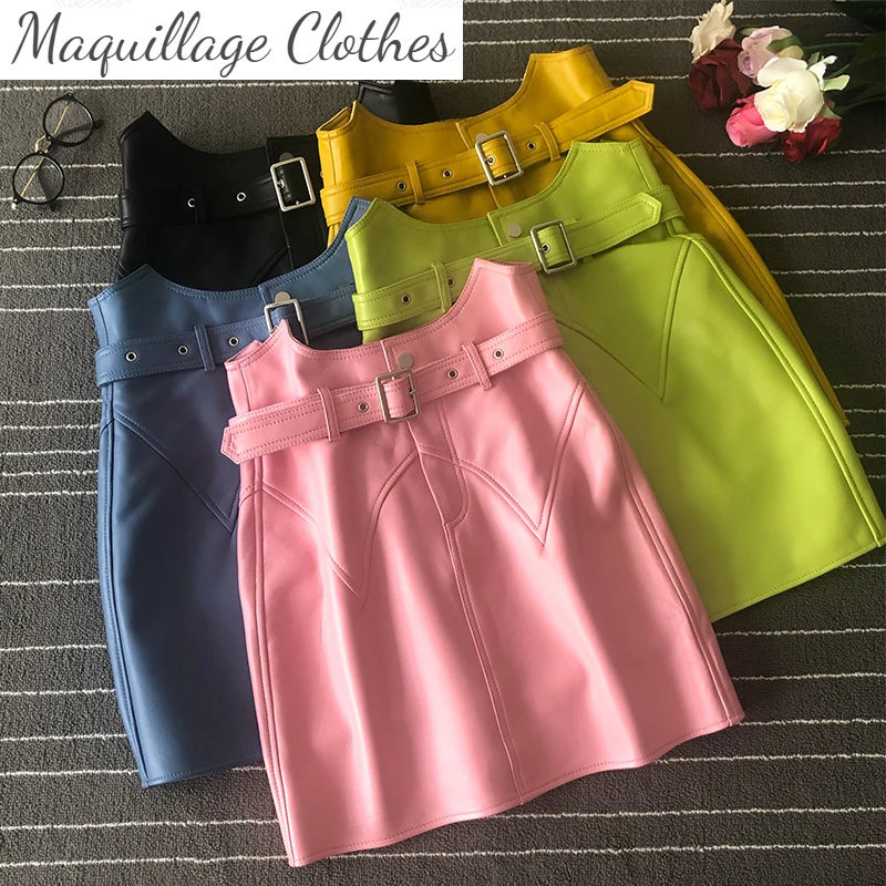 Women sheepskin leather belt A-line skirt 2021 Fall runways high quality high-waist real leather Skirts A684
Women sheepskin leather belt A-line skirt 2021 Fall runways high quality high-waist real leather Skirts A684
