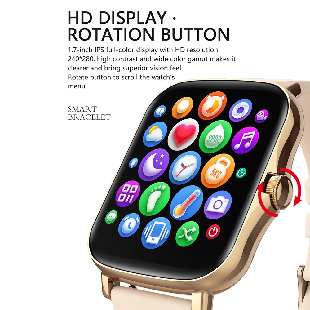 2021 Smartwatch IP67 Waterproof Wristband 1.69 inch Full Touch Screen Fitness Heart Rate Blood Pressure Sleep Monitor Tracker
2021 Smartwatch IP67 Waterproof Wristband 1.69 inch Full Touch Screen Fitness Heart Rate Blood Pressure Sleep Monitor Tracker