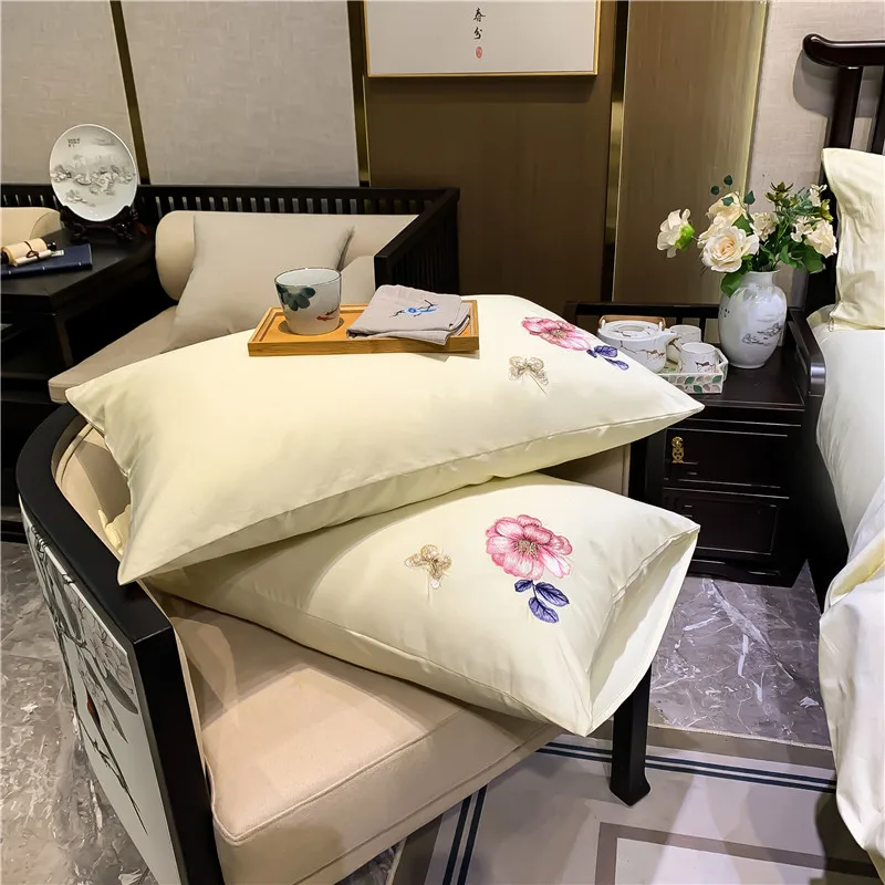 Luxury 100% Egyptian Cotton Flowers Embroidery Bedding Set Double Duvet Cover Set Bed Linen Fitted Sheet Pillowcase Home Textile
Luxury 100% Egyptian Cotton Flowers Embroidery Bedding Set Double Duvet Cover Set Bed Linen Fitted Sheet Pillowcase Home Textile