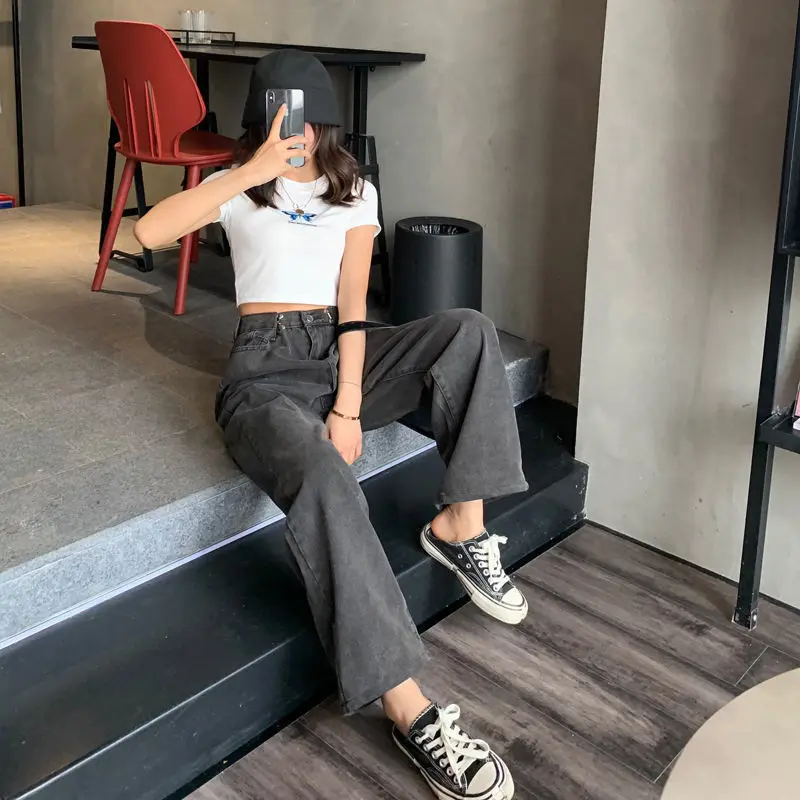 Women Jeans Vintage Adjustable High Waist BF Oversize Wide Leg Trousers Autumn New Ins All-match Streetwear Retro Korean Chic
Women Jeans Vintage Adjustable High Waist BF Oversize Wide Leg Trousers Autumn New Ins All-match Streetwear Retro Korean Chic
