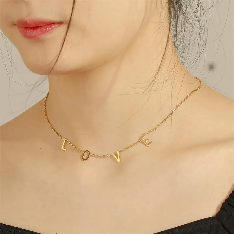 DUOYING Fashion Letter Necklace Personalized Choker Custom Necklace Copper Name Pendant Fascinating Cute Necklace For Women Gift
DUOYING Fashion Letter Necklace Personalized Choker Custom Necklace Copper Name Pendant Fascinating Cute Necklace For Women Gift