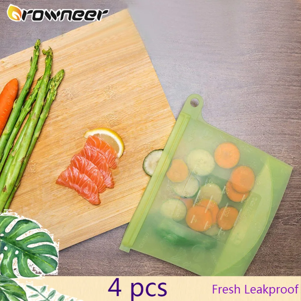 4 шт Ziplock мешок многоцелевой мешок для еды герметичный свежий силиконовый сохраняющий тепло морозильник Устойчивая Организация хранения
4 шт Ziplock мешок многоцелевой мешок для еды герметичный свежий силиконовый сохраняющий тепло морозильник Устойчивая Организация хранения