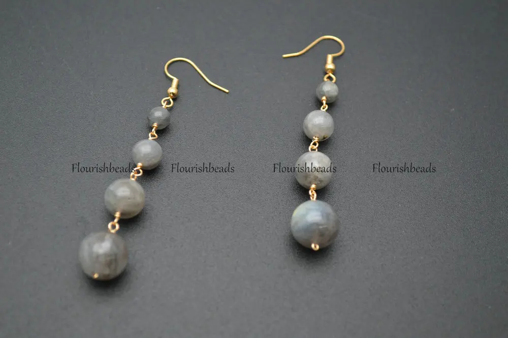 Natural Labradorite Stone Round Beads Wire Linked Graduated Multi Layer Earrings Fashion Jewelrys
Natural Labradorite Stone Round Beads Wire Linked Graduated Multi Layer Earrings Fashion Jewelrys