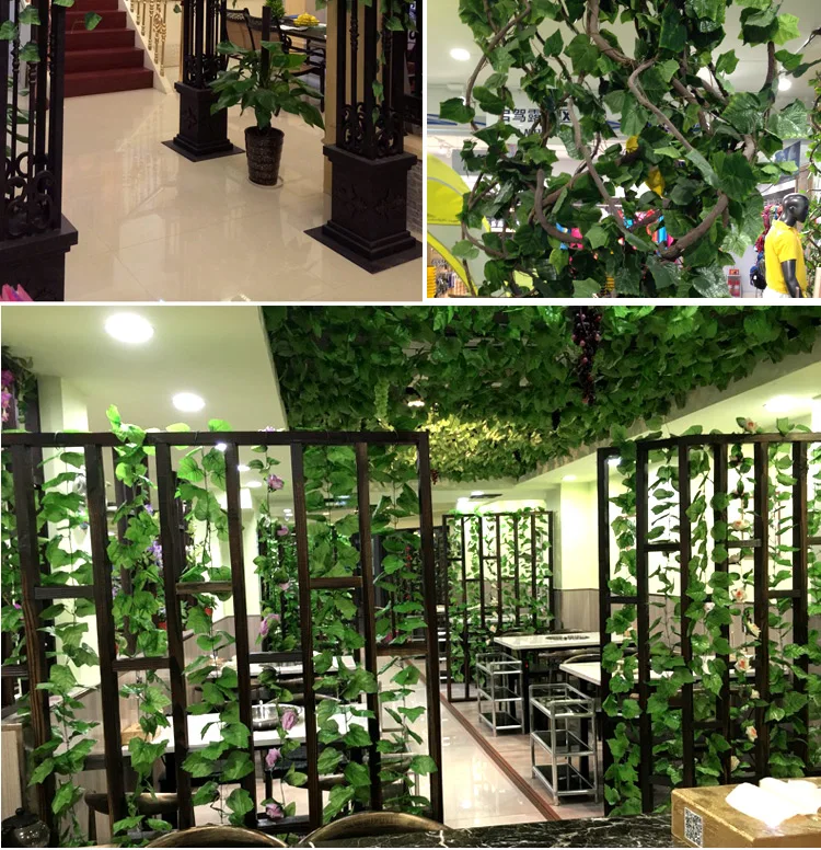 230cm green silk artificial Hanging ivy leaf garland plants vine leaves 1Pcs diy For Home Bathroom Decoration Garden Party Decor 
230cm green silk artificial Hanging ivy leaf garland plants vine leaves 1Pcs diy For Home Bathroom Decoration Garden Party Decor