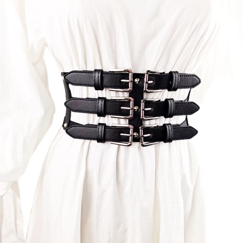 Women's Punk PU Leather Waist Straps Body Harness Belt Adjustable Buckle Straps Waist Belts Chain with Multi Layer
Women's Punk PU Leather Waist Straps Body Harness Belt Adjustable Buckle Straps Waist Belts Chain with Multi Layer