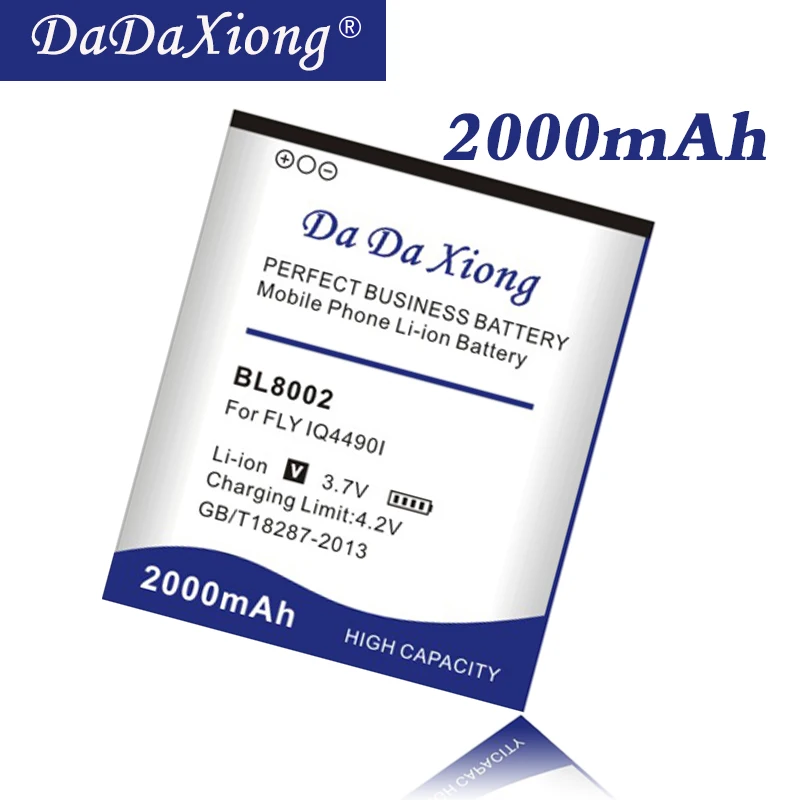 Литий-ионный аккумулятор DaDaXiong BL8002 2000 мА · ч для мобильного телефона FLY IQ4490I
Литий-ионный аккумулятор DaDaXiong BL8002 2000 мА · ч для мобильного телефона FLY IQ4490I