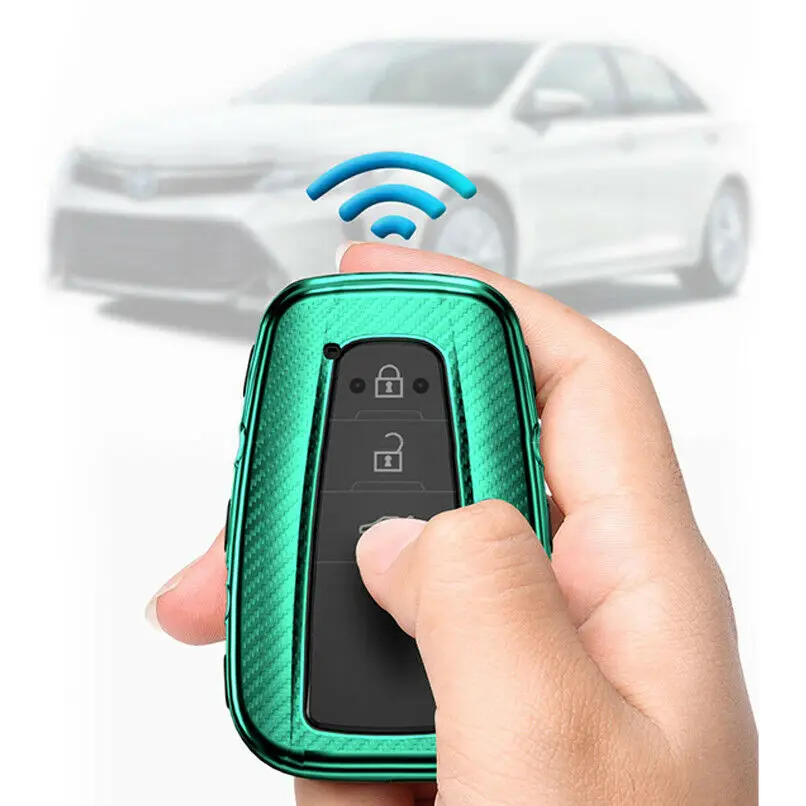 1 Pcs Carbon Fiber TPU Car Remote Key Fob Case Cover Key Holder For Toyota Camry CHR Avalon RAV4
1 Pcs Carbon Fiber TPU Car Remote Key Fob Case Cover Key Holder For Toyota Camry CHR Avalon RAV4