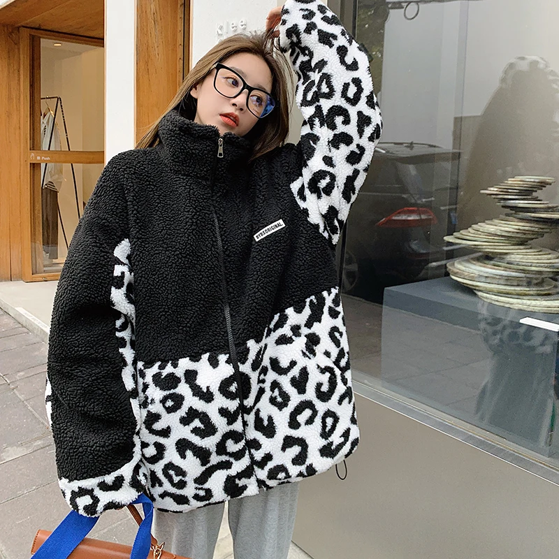 Зимнее пальто из искусственного меха, Женская Толстая теплая парка средней длины с леопардовым принтом, женское Свободное пальто большого ...
Зимнее пальто из искусственного меха, Женская Толстая теплая парка средней длины с леопардовым принтом, женское Свободное пальто большого ...