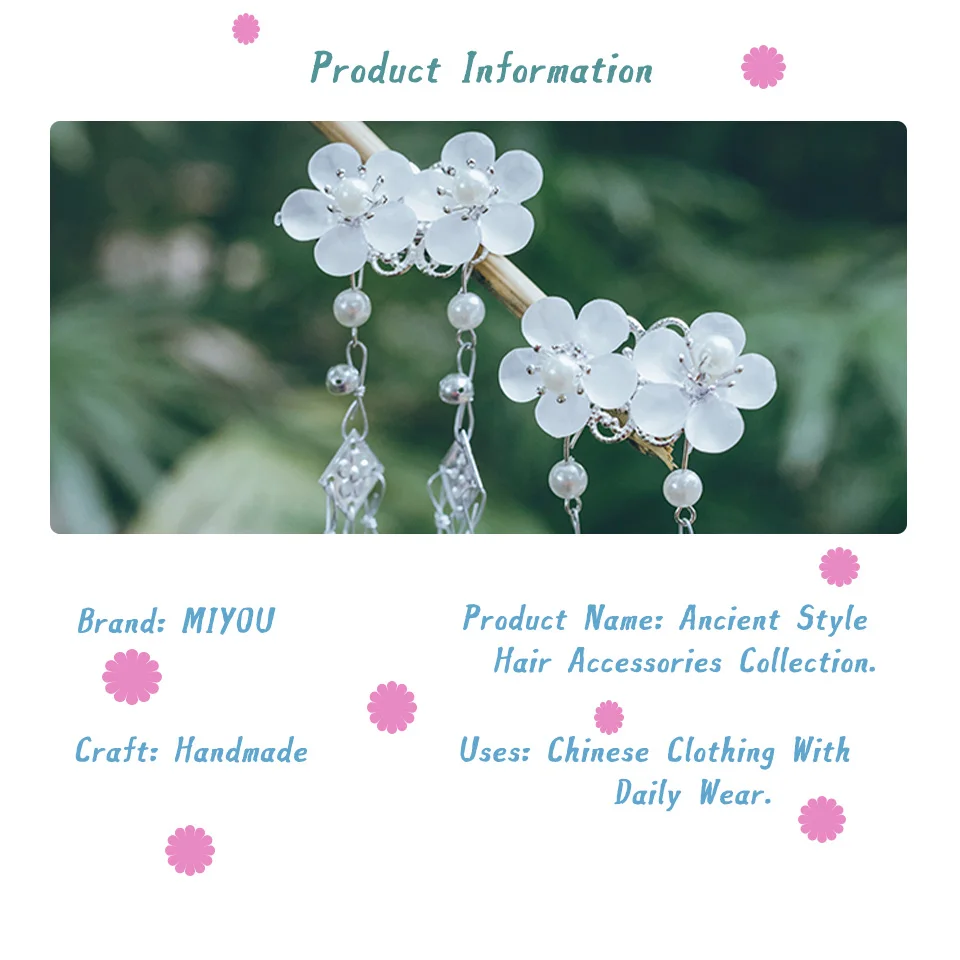 Elegant Charm Double Cherry Blossoms Girl Hairpins Chinese Ancient HanFu Style Accessories Cute Gift Fake Jewelry Ancient Clips
Elegant Charm Double Cherry Blossoms Girl Hairpins Chinese Ancient HanFu Style Accessories Cute Gift Fake Jewelry Ancient Clips