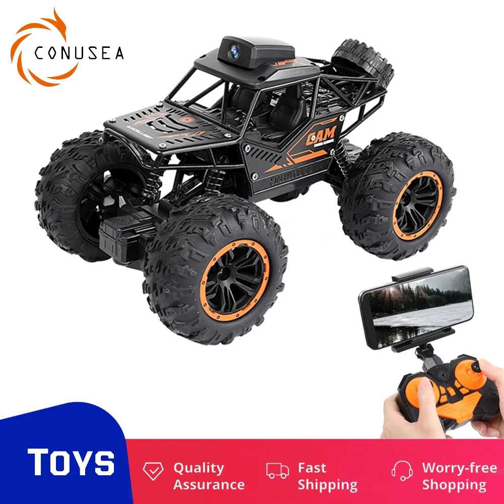 1:18 RC Car 2.4G With 720P WIFI FPV HD Camera Alloy Climbing SUV Buggy Off-Road Remote Control Trucks Boys Toys for Children
1:18 RC Car 2.4G With 720P WIFI FPV HD Camera Alloy Climbing SUV Buggy Off-Road Remote Control Trucks Boys Toys for Children