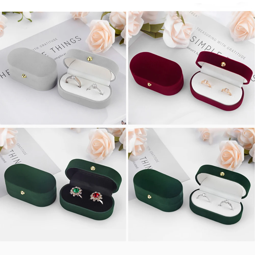 2021 New Velvet Couple Double Slots Ring Earrings Box Jewelry Case Storage Gift Box Jewelry Counter Display Gift For Women
2021 New Velvet Couple Double Slots Ring Earrings Box Jewelry Case Storage Gift Box Jewelry Counter Display Gift For Women