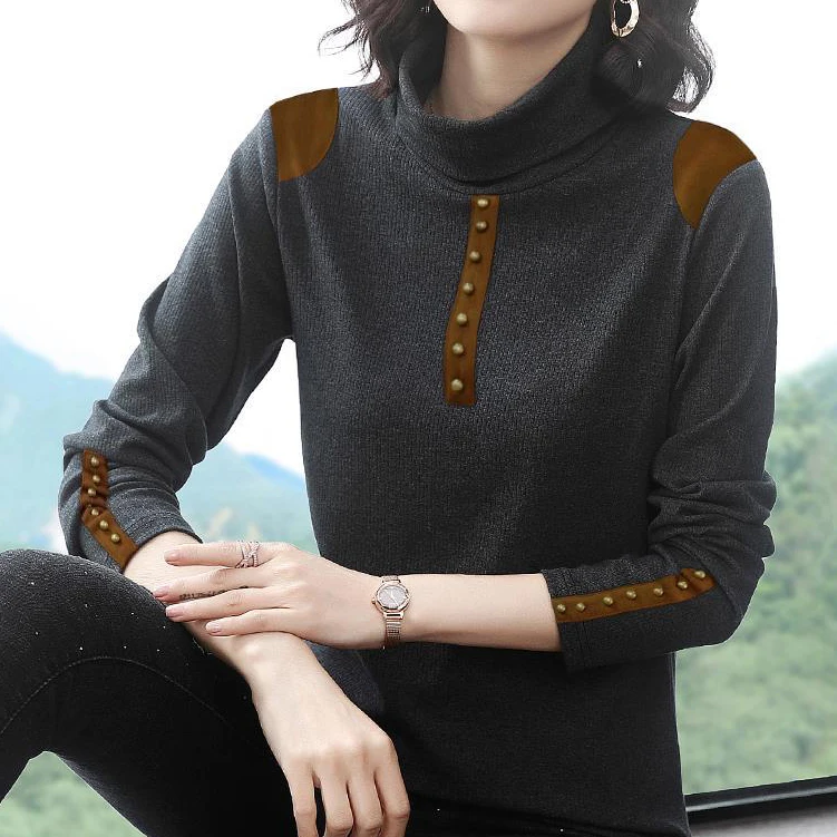 Knit sweater new thin section high neck knitted early autumn women's blouse Korean style long-sleeved T-shirt women
Knit sweater new thin section high neck knitted early autumn women's blouse Korean style long-sleeved T-shirt women