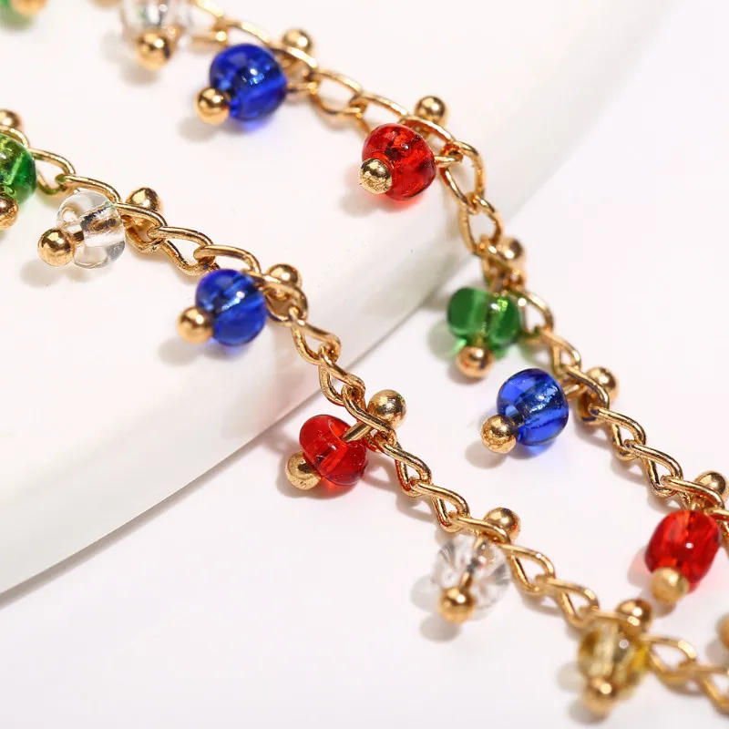 Simple Rainbow Color Glass Beads Anklets Foot Jewelry Leg New Ankle Bracelets for Women Gifts
Simple Rainbow Color Glass Beads Anklets Foot Jewelry Leg New Ankle Bracelets for Women Gifts