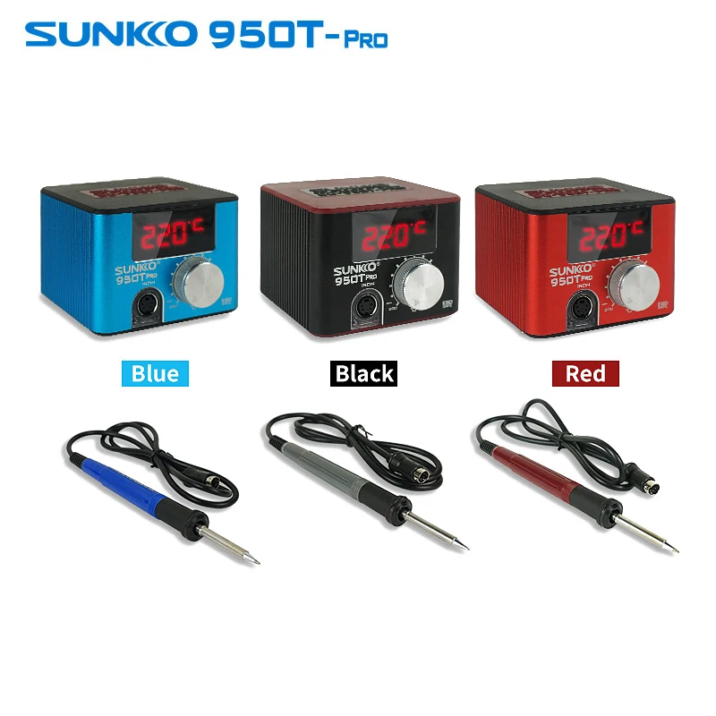 Паяльная станция SUNKKO 950T Pro, Электрический антистатический паяльник 75 Вт с регулируемой постоянной температурой, портативный паяльник T12 Elec
Паяльная станция SUNKKO 950T Pro, Электрический антистатический паяльник 75 Вт с регулируемой постоянной температурой, портативный паяльник T12 Elec