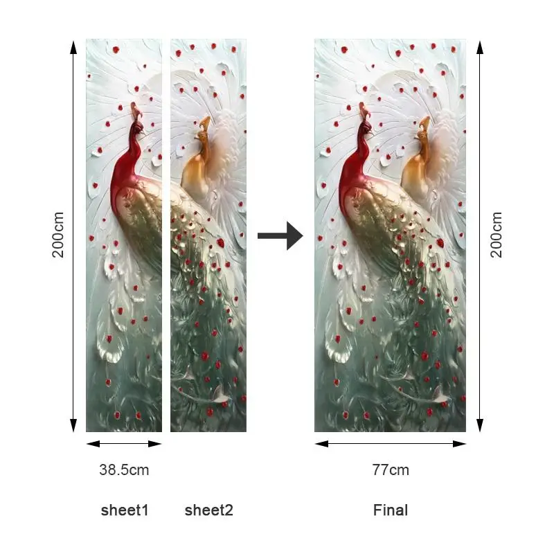 Door Stickers Decoration New Chinese Peacock Flowers Buddha Landscape Waterproof Room Door Old Door Wardrobe Renovation Sticker
Door Stickers Decoration New Chinese Peacock Flowers Buddha Landscape Waterproof Room Door Old Door Wardrobe Renovation Sticker