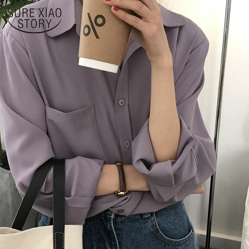 Casual Cardigan Women's Shirts Autumn Solid Long Sleeve Chiffon Women's Blouse 2021 Plus Size Single Breasted Female Tops 11364
Casual Cardigan Women's Shirts Autumn Solid Long Sleeve Chiffon Women's Blouse 2021 Plus Size Single Breasted Female Tops 11364