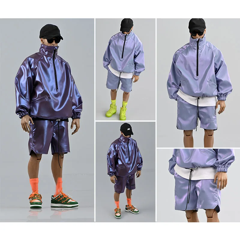 1/6 Scale Male Soldier Accessories Laser Colorful Half-Zipper Jacket Shorts Suit for 12 inch Action Figure Body Model DIY 
1/6 Scale Male Soldier Accessories Laser Colorful Half-Zipper Jacket Shorts Suit for 12 inch Action Figure Body Model DIY
