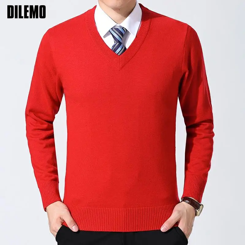 New Fashion Top Quality Brand Knit Plain Solid Color Men Pullover Sweater Autum V Neck College Casual Jumper Men's Clothing
New Fashion Top Quality Brand Knit Plain Solid Color Men Pullover Sweater Autum V Neck College Casual Jumper Men's Clothing