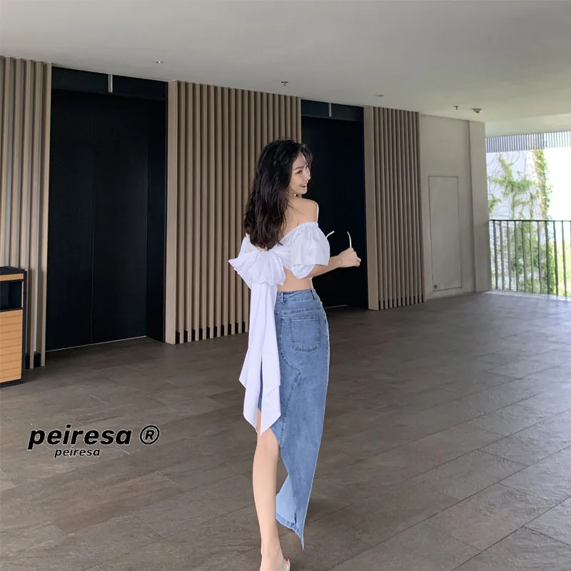 Peiresa - women's sexy denim miniskirt irregular diagonal high waist short skirt Korean style hip lace up summer 2021 Y2k Skirt
Peiresa - women's sexy denim miniskirt irregular diagonal high waist short skirt Korean style hip lace up summer 2021 Y2k Skirt