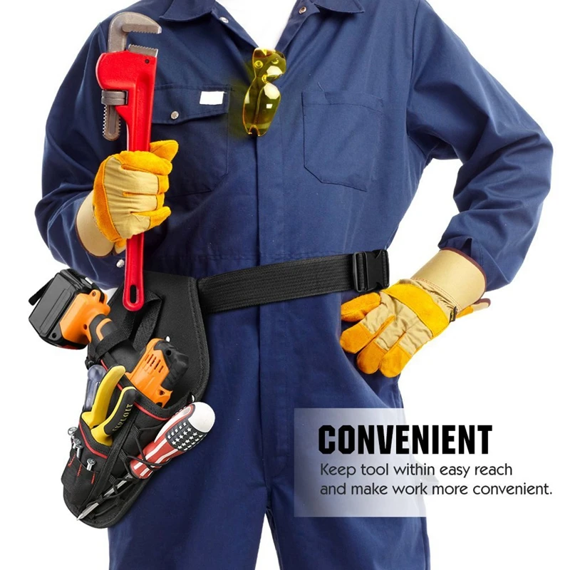 GTBL Drill Holster Waterproof Impact Driver Drill Holder Multi-functional Electric Tool Pouch Bag with Waist Belt for Wrench Ham
GTBL Drill Holster Waterproof Impact Driver Drill Holder Multi-functional Electric Tool Pouch Bag with Waist Belt for Wrench Ham