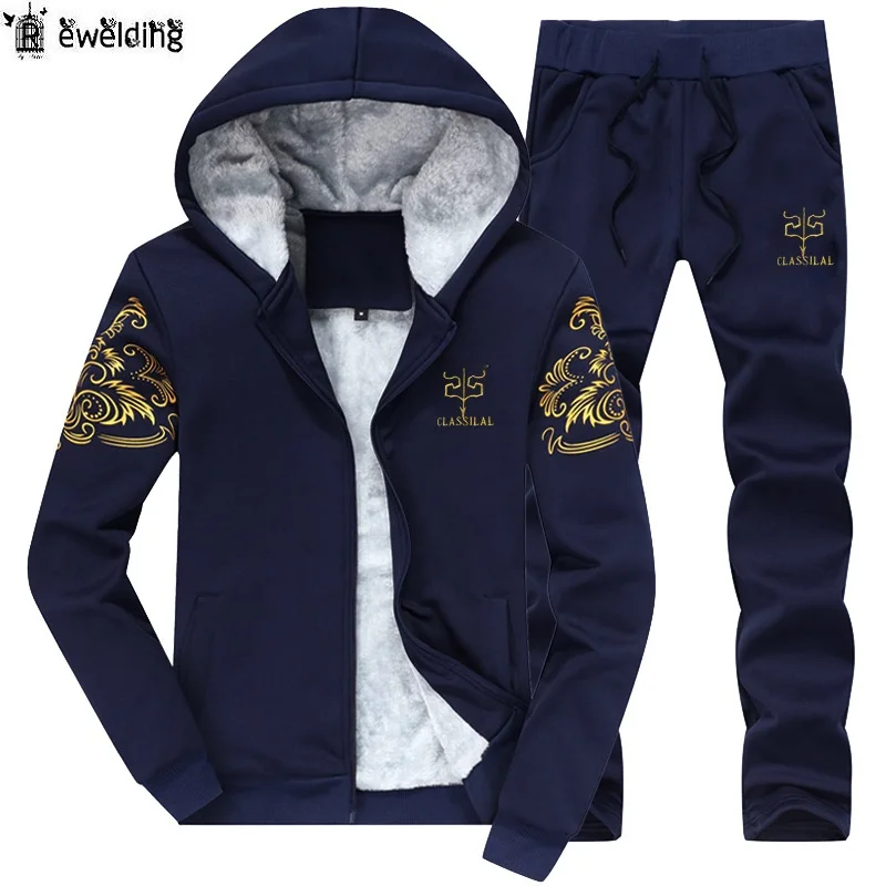 Winter Tracksuits Men Set Casual Thicken Fleece Warm Hooded Jacket Pants Spring Sweatshirt Sportswear Coats Hoodie Track Suits
Winter Tracksuits Men Set Casual Thicken Fleece Warm Hooded Jacket Pants Spring Sweatshirt Sportswear Coats Hoodie Track Suits