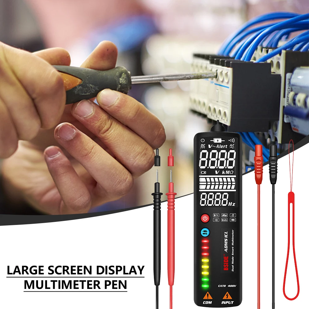 BSIDE Smart Digital Multimeter LCD/EBTN Display Concealed Wire Tester Voltmeter Voltage Detector Resistance Frequency
BSIDE Smart Digital Multimeter LCD/EBTN Display Concealed Wire Tester Voltmeter Voltage Detector Resistance Frequency