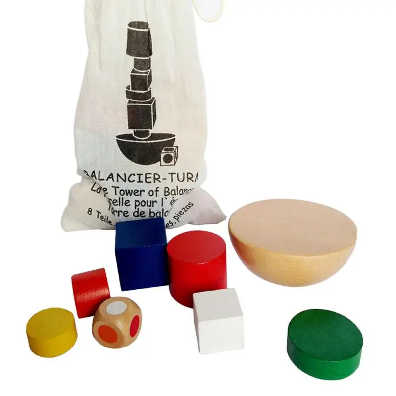 Kids 3D Wood Hemisphere Balance Stacking Game Wooden Blocks Toy Set Cloth Bag Children Educational Balance Training Toy Gift
Kids 3D Wood Hemisphere Balance Stacking Game Wooden Blocks Toy Set Cloth Bag Children Educational Balance Training Toy Gift