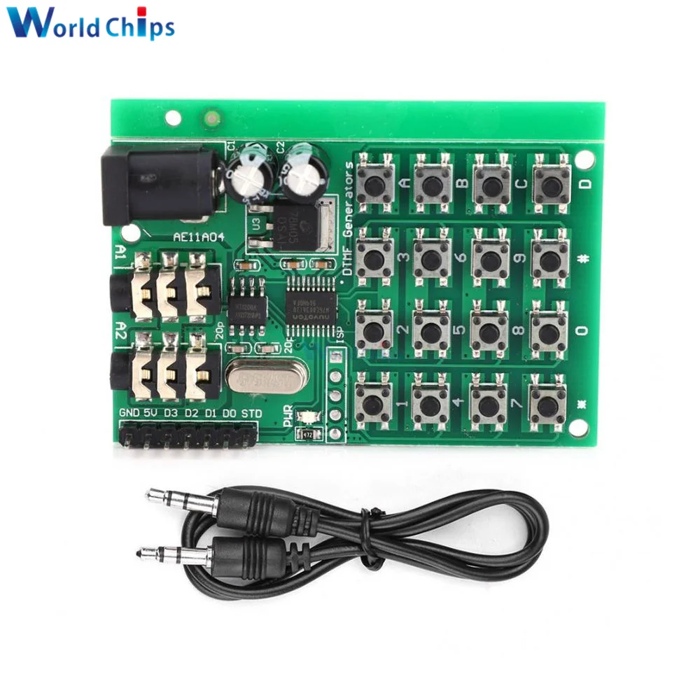AE11A04 DTMF звуковой генератор Передатчик Датчик модуля набора клавиатура Управление 5-24 В постоянного тока для MT8870/CE004/CE005
AE11A04 DTMF звуковой генератор Передатчик Датчик модуля набора клавиатура Управление 5-24 В постоянного тока для MT8870/CE004/CE005