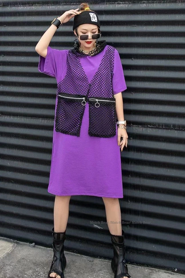 2021 Summer New Stitching Mesh Hooded Women Dress Loose Office Lady Casual Dress Large Size Women's Fashion
2021 Summer New Stitching Mesh Hooded Women Dress Loose Office Lady Casual Dress Large Size Women's Fashion