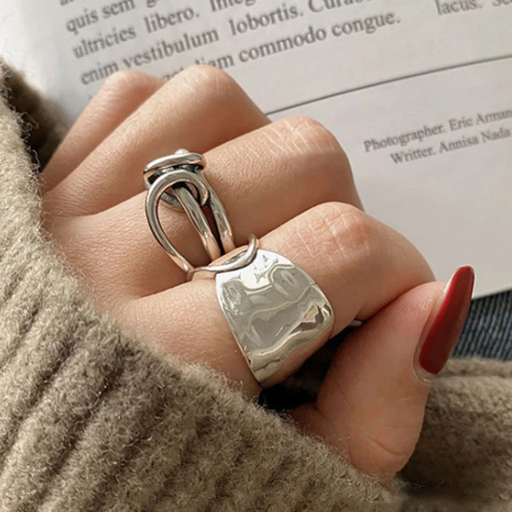 Модные Ширина поверхность большого пальца кольцо Узел обмотки регулируемое
