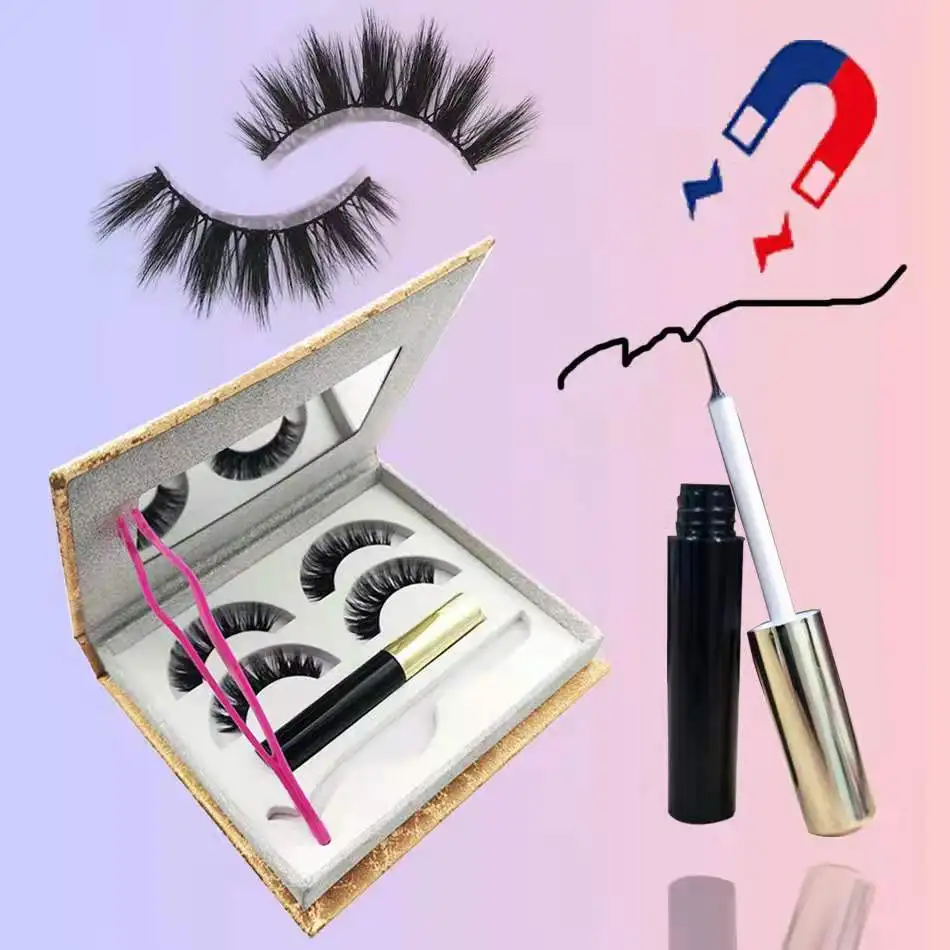 2 Pairs of 3D Magnetic False Eyelashes by handmade & Magnetic Eyeliner Waterproof &Tweezer Professional makeup tools set/kits
2 Pairs of 3D Magnetic False Eyelashes by handmade & Magnetic Eyeliner Waterproof &Tweezer Professional makeup tools set/kits