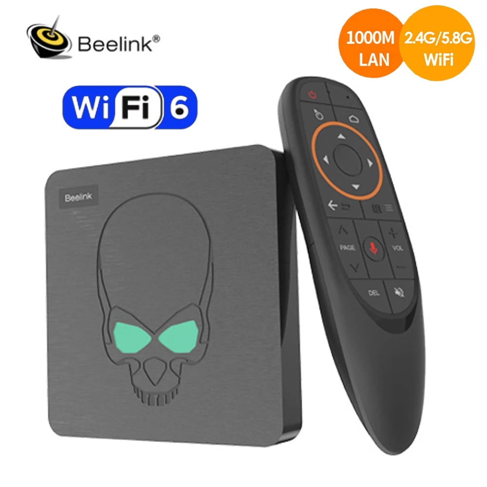 

Beelink GT King Android 9 Amlogic S922X Quad-core 4GB 64GB BT4.1 1000M LAN USB3.0 4K Set top box WiFi6 Smart TV BOX