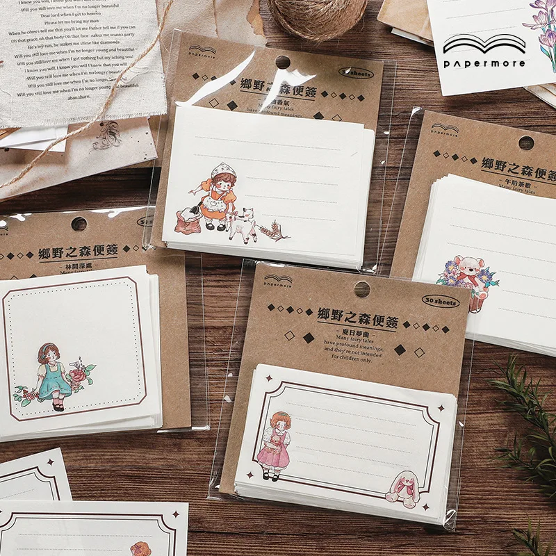30pcs/lot Memo Pads Sticky Notes Country Forest Series Junk Journal Scrapbooking Stickers Office School stationery
30pcs/lot Memo Pads Sticky Notes Country Forest Series Junk Journal Scrapbooking Stickers Office School stationery