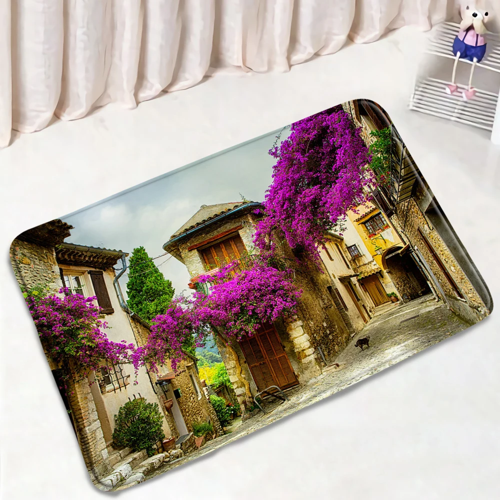 Beautiful Town Flower Bath Mat Romantic Street View Living Room Carpet Kitchen Foot Pad Water Absorption Non-Slip Bathroom Mats
Beautiful Town Flower Bath Mat Romantic Street View Living Room Carpet Kitchen Foot Pad Water Absorption Non-Slip Bathroom Mats