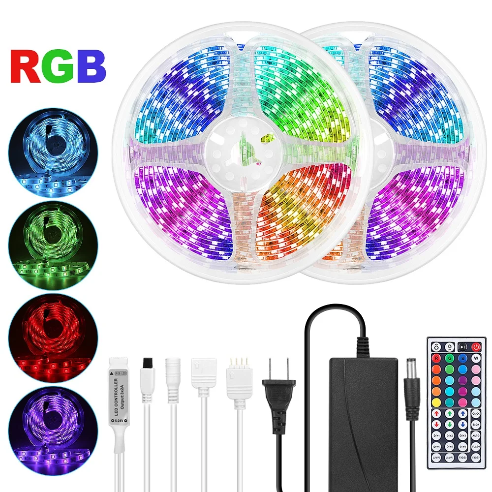 Светодиодная лента световой ленты Smd 5050 2835 RGB Диодная Dc 12 В 10 м 5 гибкая для